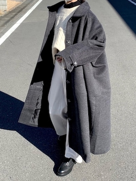 「Libra Cue（リブラ キュー）のアイテム（その他アウター）」を使った、walk55marinさん（レディース・165cm）の冬コーディネート