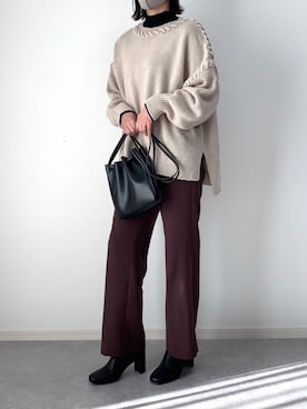 「moment+」｜「アイテム（その他）」を使った、walk55marinさん（レディース・165cm）の冬コーディネート