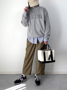 「Sheson（シーズン）のアイテム（スウェット）」を使った、walk55marinさん（レディース・165cm）の冬コーディネート