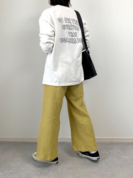 「バックロゴ」｜「アイテム（その他）」を使った、walk55marinさん（レディース・165cm）の春コーディネート