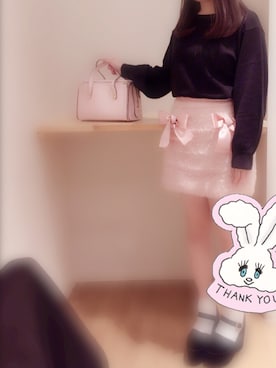 「BUBBLES（バブルス）のアイテム（帽子）」を使った、Mi♡さん（レディース・153cm）の春コーディネート