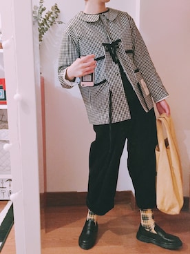 「TYAKASHAのアイテム（ジャケット/アウター）」を使った、bananananaxxxさん（レディース・158cm）の春コーディネート