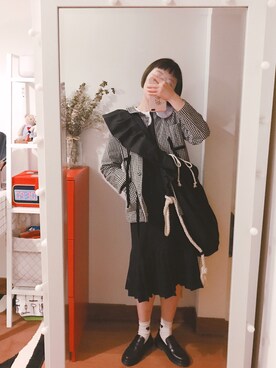 「TYAKASHAのアイテム（ジャケット/アウター）」を使った、bananananaxxxさん（レディース・158cm）の秋コーディネート
