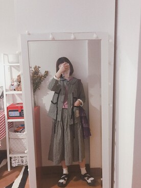 「TYAKASHAのアイテム（ジャケット/アウター）」を使った、bananananaxxxさん（レディース・158cm）の秋コーディネート