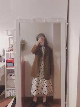 「KANGOL（カンゴール）の[KANGOL]Bamboo Jax Beret/[カンゴール]バンブー メッシュベレー（ハンチング/ベレー帽）」を使った、bananananaxxxさん（レディース・158cm）の春コーディネート