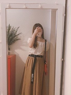 「Another Edition（アナザーエディション）のアイテム（ショルダーバッグ）」を使った、bananananaxxxさん（レディース・158cm）の春コーディネート