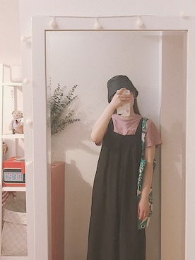 「Ray BEAMS（レイビームス）のアイテム（サロペット/オーバーオール）」を使った、bananananaxxxさん（レディース・158cm）の夏コーディネート