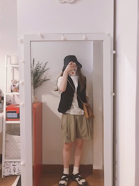 「BLUR（ブラー）のアイテム」を使った、bananananaxxxさん（レディース・158cm）の夏コーディネート