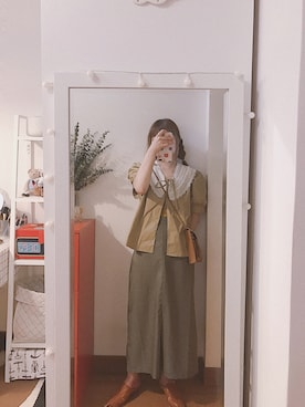 「BLUR（ブラー）のアイテム」を使った、bananananaxxxさん（レディース・158cm）の夏コーディネート