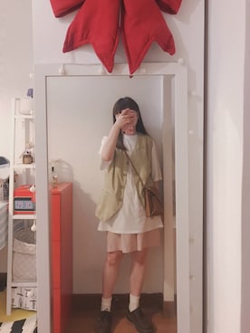 「BLUR（ブラー）のアイテム」を使った、bananananaxxxさん（レディース・158cm）の夏コーディネート