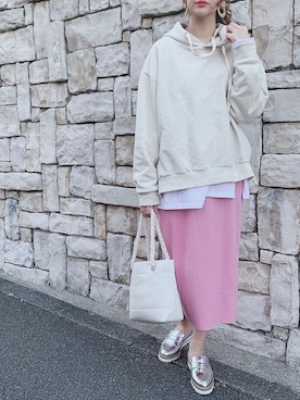 「mayblue（メイブルー）のアイテム」を使った、kikoさん（レディース・160cm）の春コーディネート