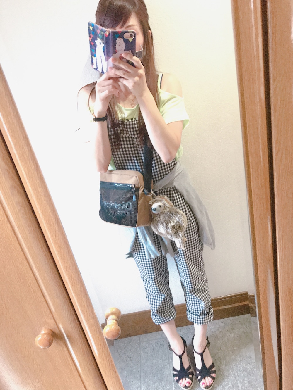 「greenroom、summer」｜「Kastaneのアイテム（Tシャツ/カットソー、イエロー系）」を使った、ゅけ☆さん（レディース・158cm）の春コーディネートの1枚目の写真