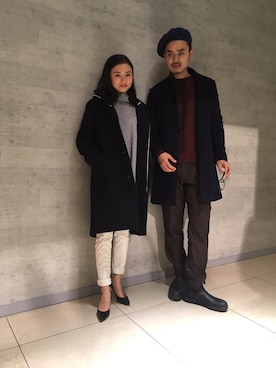「シック」｜「アイテム（その他アウター）」を使った、yuriさん（レディース・160cm）の冬コーディネート