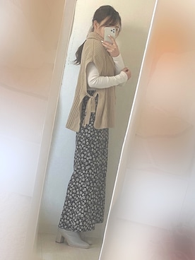 「rps（アールピーエス）のアイテム（ベスト）」を使った、y.aさん（レディース・152cm）の冬コーディネート