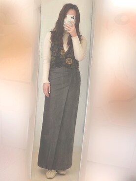 「UNIQLO（ユニクロ）のエクストラファインメリノリブタートルネックセーター（長袖）（ニット/セーター）」を使った、y.aさん（レディース・152cm）の冬コーディネート