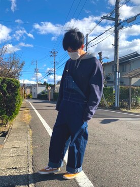 「TOMMY HILFIGER（トミーヒルフィガー）のアイテム（スウェット）」を使った、さいだーさん（メンズ・166cm）の冬コーディネート