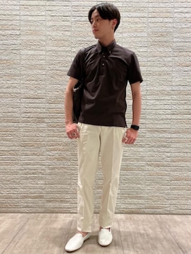 「ビジネス」｜「アイテム（スリッポン）」を使った、tanaka_gさん（メンズ・165cm）の夏コーディネート