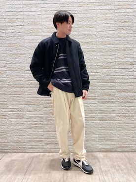 「green label relaxing（グリーンレーベルリラクシング）のアイテム（ブルゾン）」を使った、tanaka_gさん（メンズ・165cm）の秋コーディネート