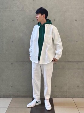 「BEAUTY&YOUTH UNITED ARROWS（ビューティーアンドユースユナイテッドアローズ）のBY プレーンパイル レギュラー ソックス（ソックス/靴下、ホワイト系）」を使った、5407shさん（メンズ・174cm）の冬コーディネート