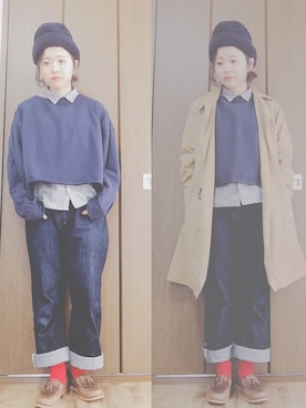 「niko and...（ニコアンド）のメンテンBIGBIG Ｔシャツ【niko and ...】（Tシャツ/カットソー）」を使った、loloiさん（レディース・159cm）の春コーディネート