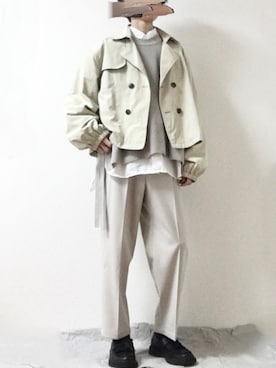 「ZIP FIVE（ジップファイブ）のアイテム（トレンチコート）」を使った、　たかさん（メンズ・172cm）の冬コーディネート