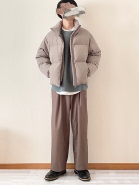 「ペールトーン」｜「アイテム（ダウンジャケット/コート）」を使った、　たかさん（メンズ・172cm）の冬コーディネート
