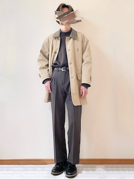 「チョコ色に染まれ」｜「アイテム（カバーオール）」を使った、　たかさん（メンズ・172cm）の冬コーディネート