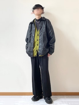 「アイテム（カバーオール）」を使った、　たかさん（メンズ・172cm）の春コーディネート