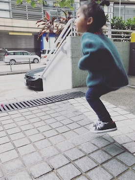 「アイテム（モカシン/デッキシューズ）」を使った、Alicebabyさん（キッズ・90cm）の春コーディネート