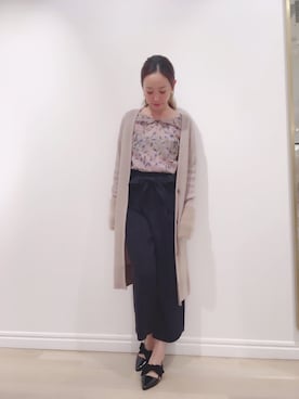 「JILL STUART（ジルスチュアート）のアイテム（カーディガン/ボレロ）」を使った、yukoさん（レディース・162cm）の秋コーディネート