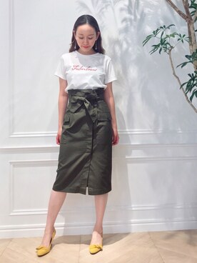 「アイテム（パンプス、イエロー系）」を使った、yukoさん（レディース・162cm）の夏コーディネート