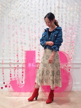 「JILL STUART（ジルスチュアート）のアイテム（ブルゾン）」を使った、yukoさん（レディース・162cm）の秋コーディネート