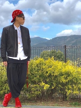 「WEGO（ウィゴー）のアイテム（ミリタリージャケット）」を使った、39takulowさん（メンズ・176cm）の春コーディネート