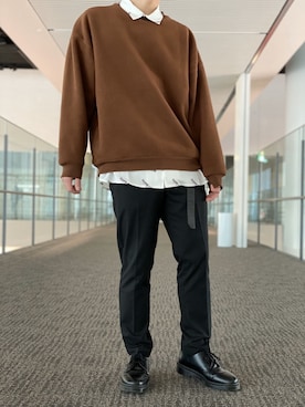 「Dr. Martens（ドクターマーチン）の［UNISEX/ユニセックス］Dr.Martens ドクターマーチン 3EYE GIBSON 1461 MONO 3ホール ギブソン シューズ（ドレスシューズ）」を使った、しんちゃんさん（メンズ・170cm）の冬コーディネート