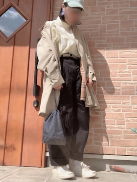 「アイテム（シャツワンピース）」を使った、まるまるこさん（レディース・159cm・20代）の春コーディネート