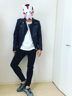 「ストリート服が好き」｜「アイテム（ライダースジャケット）」を使った、mitsuakittさん（メンズ・172cm）の秋コーディネート