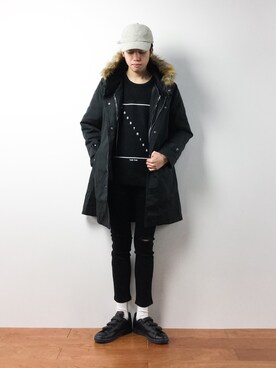 「SEVENDAYS=SUNDAY（セブンデイズサンデイ）のアイテム（ジャケット/アウター）」を使った、まっこいさん（メンズ・176cm）の冬コーディネート