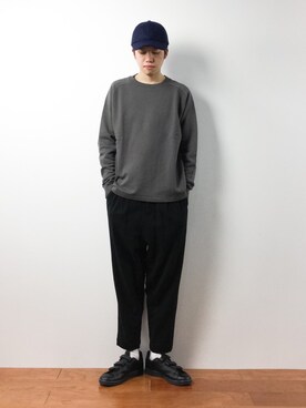 「MONKEY TIME（モンキータイム）のアイテム（スウェット）」を使った、まっこいさん（メンズ・176cm）の冬コーディネート
