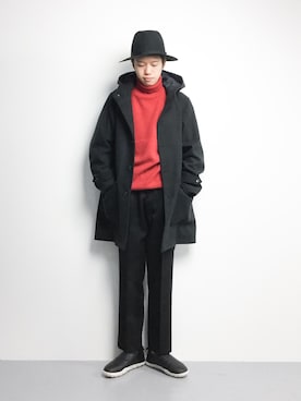 「417 EDIFICE（フォーワンセブンエディフィス）のアイテム（その他アウター）」を使った、まっこいさん（メンズ・176cm）の冬コーディネート