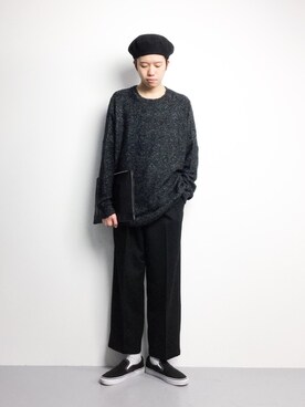 「RAGEBLUE（レイジブルー）のアイテム（クラッチバッグ）」を使った、まっこいさん（メンズ・176cm）の冬コーディネート