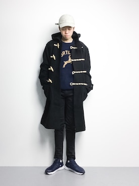「BEAMS（ビームス）のアイテム（ダッフルコート）」を使った、まっこいさん（メンズ・176cm）の冬コーディネート