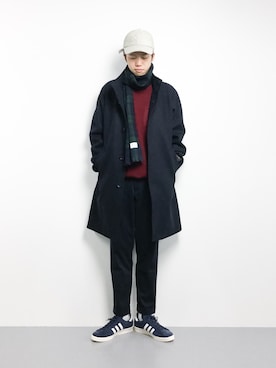 「tk.TAKEO KIKUCHI（ティーケータケオキクチ）のアイテム（その他アウター）」を使った、まっこいさん（メンズ・176cm）の冬コーディネート
