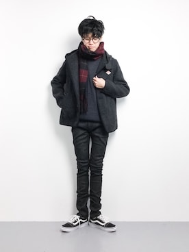 「FREAK'S STORE（フリークスストア）のアイテム（ダッフルコート）」を使った、まっこいさん（メンズ・176cm・20代）の冬コーディネート