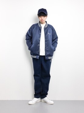 「Another Edition（アナザーエディション）のアイテム（帽子）」を使った、まっこいさん（メンズ・176cm）の冬コーディネート
