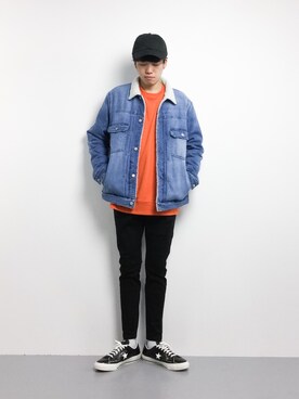 「BAYFLOW（ベイフロー）のアイテム（ブルゾン）」を使った、まっこいさん（メンズ・176cm）の冬コーディネート
