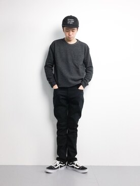 「green label relaxing（グリーンレーベルリラクシング）のアイテム（キャップ）」を使った、まっこいさん（メンズ・176cm）の冬コーディネート