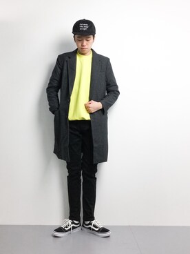 「green label relaxing（グリーンレーベルリラクシング）のアイテム（キャップ）」を使った、まっこいさん（メンズ・176cm）の冬コーディネート