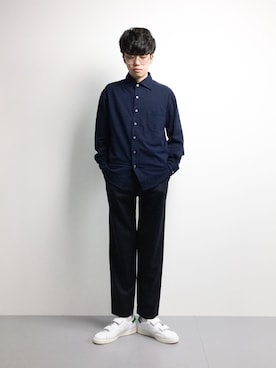 「45R（フォーティファイブアール）のアイテム」を使った、まっこいさん（メンズ・176cm）の冬コーディネート