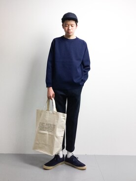 「WISM（ウィズム）のアイテム（帽子）」を使った、まっこいさん（メンズ・176cm）の冬コーディネート