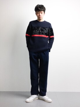 「Education from Youngmachines（エデュケーションフロムヤングマシーン）のアイテム」を使った、まっこいさん（メンズ・176cm）の冬コーディネート